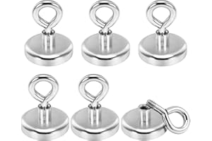 Wukong 45KG(100LB）Imanes Potentes,6 Piezas Imanes Neodimio Potentes,36mm Iman de Neodimio Imán de Pesca,Iman Potente Neodimio para Pesca,Salvamento Fluvial y Garajes.