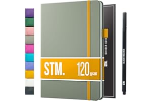 ‎SCRIBBLES THAT MATTER Scribbles That Matter Notizbuch B5 dotted + Free Pen! - Your 200 Seiten Bullet Dotted Journal Auslaufsicheres, 120gsm dickes Papier für die Arbeit Hardcover notizbuch dotted (7 x 10), Grau