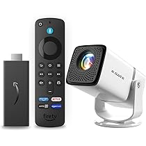 LED PROJECTOR fire tv stick付き Amazon Fire TV Stick HD and E GATE Atom 3X Projector Combo