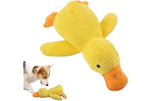 Ferizzia Canard Anti-Stress pour Chien, Jouet Couineur pour Chien, Indestructible, Interactif, Canard apaisantb, Jouet en Peluche pour Chiens de Petite, Moyenne et Grande