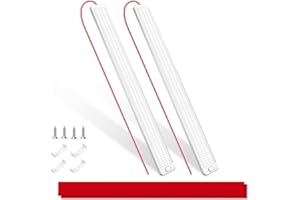 MERTTURM Barre LED 12V, 42cm 1000LM 10W Barre de Lumière Intérieure 228LED, Super Brillant Blanche Barre de Bande Lampe avec Interrupteur pour Voiture Caravane Camion Camping Car Bateau Van, 2pcs