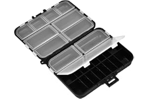 Keenso Caja de Aparejos de Pesca, Caja de Anzuelo de señuelos de Pesca Multifuncional Caja de Almacenamiento de Aparejos de Pesca de partición Impermeable