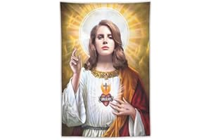 DOLUDO Lana singer Del Je-sus Tapestry Wall Hanging Dorm Backdrop Home Decorations Rey for Living Room Bedroom