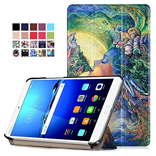 Huawei MediaPad M3 8.4 Hülle - Ultra Dünn und Leicht PU Leder Schutzhülle mit Standfunktion und Auto Aufwachen / Schlaf Funktion für Huawei MediaPad M3 8,4 Zoll Tablet (2016), Calypso