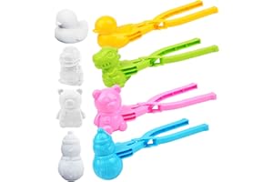 Pipihome Plásticos Clip de Bola de Nieve, Muñeco de Nieve Clip para Hacer Bolas de Nieve para Hacer Bolas de Nieve Rápidamente Deportes de Invierno al Aire Libre, Juguete para Niños (Color Aleatorio)