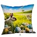Produktbild UFACE Ostern Kissenbezug Kissenhülle Kaninchen Muster Leinen Sofakissenbezug Home Decor