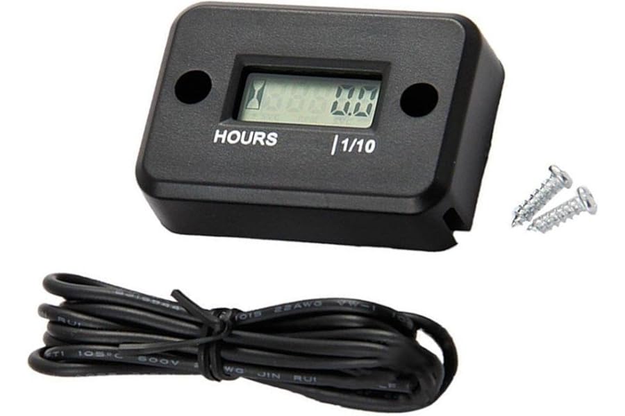 JZK Waterproof LCD Display Digital Hour Meter Gauge Timer for Quad Bike Motorcycle Snowmobile motocross pit bike lawn mower tractor truck