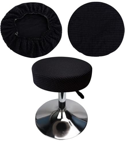Housse De Coussin Pour Tabouret De Bar Rond – Motif Zèbre, Velours Et Mousse – Antidérapante, Lavable, Pour Cuisine, Bar, Salle à Manger