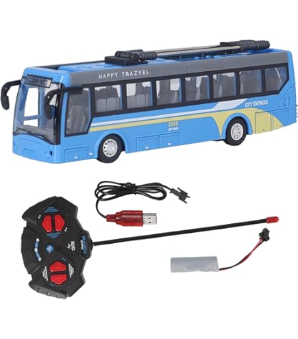 Maisto Tech R/C City Bus: Op afstand bestuurde bus met licht en automatische deuren, met Mini-Pro Controller, vanaf 5 jaar, 33 cm, batterijen niet inbegrepen, blauw (582734 Maisto Tech R/C City Bus: Op afstand bestuurde bus met licht en automatische deuren, met Mini-Pro Controller, vanaf 5 jaar, 33 cm, batterijen niet inbegrepen, blauw (582734
