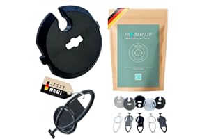 Kindersicherung Steckdose (Schwarz) - ohne Kleben, mit Schlüssel, steckbar, passend für alle Steckdosen – Kinder Steckdosensicherung, Kinderschutz, Baby Sicherheit, Steckdosenschutz von modernUP