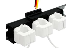 MECHONIX DIN-Schienen-Halterung für Shelly Pro 3EM 120A Stromzähler, Schwarz