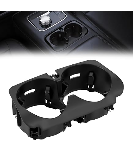 POETRYXIAO Porte-Gobelet Console Centrale – Compatible Mercedes Classe C W204, Classe E W212 & C207 – Rangement Pratique Et Solide En ABS Noir