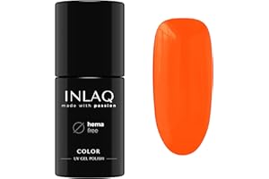 ‎INLAQ INLAQ® UV Nagellack Orange - 6 ml Hema Free - Langlebiger UV Lack - Nail Polish - Essential Kollektion - Gelnägel - Shellac Gel - Gellack ohne Hema | 1016- Malibu Sunrise