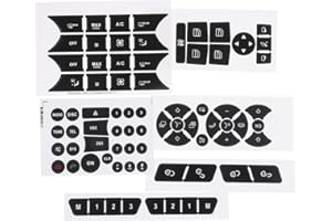 YYLINGX 6 Sheets Dash Button Repair Kit A/C Central Control Button Stickers Window Button Repair Decals Stickers for Mercedes Benz 2007-2014 Car Accessories