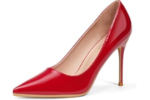 GENSHUO - Scarpe décolleté da Donna, con Tacco Alto a Spillo, Stile Sexy, Slip on, da Festa