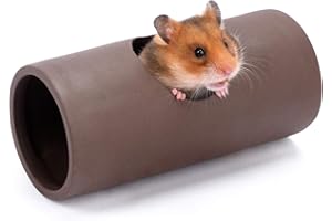 Niteangel Keramik Hamster Tunnel & Röhren Versteck - für Zwergrobo Syrische Hamster Mäuse Ratten oder andere Kleintiere (Tunnel - Klein)