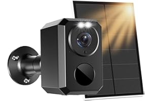 BEENOZO 2K Camera Surveillance WiFi Exterieure sans Fil, 3MP Camera IP Extérieure/Intérieure, Camera Surveillance sur Batteries, avec Panneau Solaire, Vision Nocturne 30m, Détection PIR,Alarme Sonore