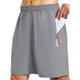Cimic Men's Shorts with Functional Zipper Pockets | Reflective strips, quick dry and breathable, sports, gym and running