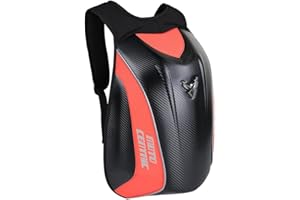 ‎MJMOTO mjmoto Motorrad-Rucksack, wasserdicht, Kohlefaser, Hartschale, reflektierend, für Motorrad-Reisekoffer