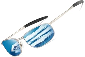 kimorn Polarizado Gafas de sol Hombre Retro Rectangulares metal Marco K0535