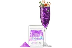 TWINKLE MY DRINK® Ätbart Drinkglitter Lila Violett – 12g Ätbart Glitter för Cocktail & Bubbel