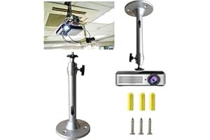 Basetousual Soporte Proyector Techo,Soporte Proyector Pared, Proyector de Techo de Aluminio, Adecuado para Video de Vigilancia, Todo Tipo de Proyectores
