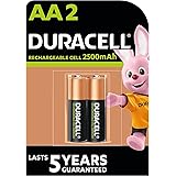 2X Duracell AA Ricaricabile 2500 mAh (1 Blister Da 2 Batterie) 2 Pile Stilo Ricaricabili