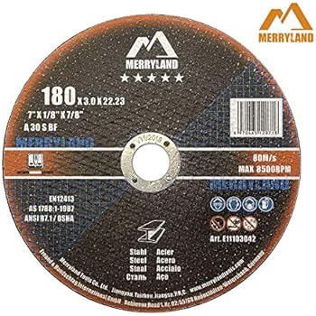 Dischi Da Taglio Merryland 180mm Per Smerigliatrice - 25 Pezzi | Per Ferro, Metallo E Acciaio INOX - Foto 4
