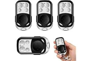4 stycken universal garageport-fjärrkontroll, 433 MHz kloning garageportsöppnare, garageportsöppnare, fjärrkontroll med 4 knappar, handhållen sändare 433 MHz för garageport, strömbrytare ljus