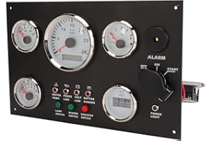FOTABPYTI Tableau De Bord Du Bateau, Tableau de bord du groupe d'instruments Tableau de Bord du Moteur Tension Nominale Pression de Carburant (12V)