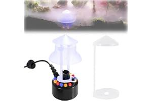GOEDCH Nebulizzatore ad ultrasuoni con 12 luci a LED, 24 V, nebulizzatore a ultrasuoni, Fogger, nebulizzatore a ultrasuoni, per acquario, stagno, vaso, giardino roccioso (spina UE)