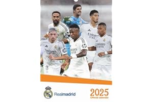 Real Madrid FC Posterkalender 2025: Fußball-Wandkalender mit den besten Momenten der Spieler von Real Madrid. 29,7 x 42 cm. Hochformat.