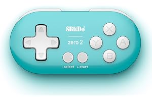 Nargos 8Bitdo Zero 2 Bluetooth Key Chain Sized Mini Controller for Nintendo Switch, Windows, Android and macOS (Turquoise Edition)