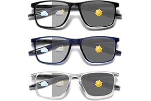 Hubeye Occhiali da lettura sportivo da uomo e donna Lettori ultraleggero TR90 Confortevole Flessibile Occhiali anti luce blu (Transparente+Blu+Nero, 2.50)