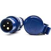 DOJA Industrial | PACK 220V MALE AND SOCKET 220V FEMALE | 16A 2P+T (3 poles) | Male Plugs + Female Sockets | Industrial Plug