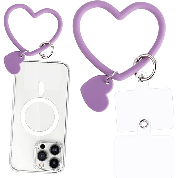 2 Stück Edelstahl Handykette Pads - Schmetterlings Design Mit Metallring