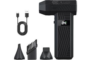 Longzhuo computer soffiatore elettrico, 200.000 giri al minuto, 4 velocità ​​ Eliminatore di polvere turbo ventilatore, adatto per computer, tastiere, automobili e pulizia domestica