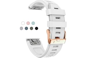 OUTVI Pasek do zegarka Garmin fenix 5s plus fenix 6s fenix 7s pro quickfit 20 pasków zamiennik do garmin epix 2 42 mm standardowy krótki pasek różowe złoto kobiety miękki