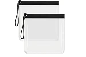 SSKHE 2 szt. torby na płyny bezpieczeństwa na lotnisku, 20x20cm przezroczysta torba na płyny podróżne, kosmetyczka podróżna, wodoodporna i szczelna torba na niezbędne rzeczy wakacyjne bagaż dla