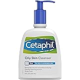 Cetaphil Oily Skin Cleanser | 236ml | Soap-Free | Non-comedogenic | Gentle foaming Action | for Oily and Combination Sensitiv