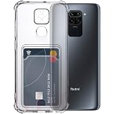 KZY İLETİŞİM Xiaomi Redmi Note 9 Kapak Kamera Korumalı Kartlıklı Darbe Emici &Ouml;zellikli Şeffaf Silikon Kılıf