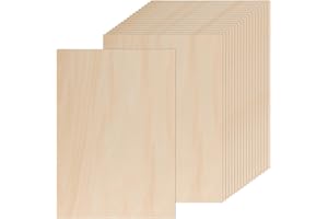 GBACHOOSE 18 Stück Sperrholzplatte 3mm(+/- 0,2), 40x30 cm Linde Holzplatte Linde Blatt, Rechteckige Sperrholz für zum Basteln,Lasergravur,DIY Modell,Gemälde Kunst,Holz Brennen