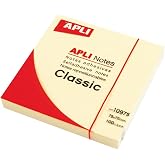 APLI 10975 Sticky Notes Yellow 75 x 75 mm Pack of 100