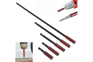 SXKBYQ 5 Pièces Rallonge Embout Visseuse, Porte Embout Visseuse Magnetique, Comprenant Des Rallonges D'embout de 50/60/100/150/300 mm, Tige Hexagonale de 1/4 Pouce, Adapté Aux Perceuses et Tournevis
