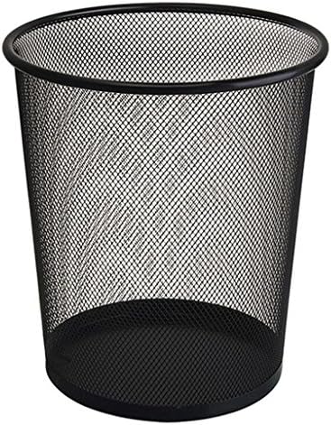Rollsnownow Indoor Dustbins Thicker Trash Can Embroidered Wire Mesh Office Home Iron Basket Garbage Bag