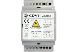 alimentation - a découpage - 12 volts - dc - 3a - 3 modules - cdvi adc335