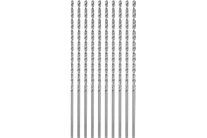 QUARKZMAN 10 Stk Extra Lange Spiralbohrer 2.5mm HSS Bohrspitze mit Schnellstahl Gerade Schaft Bohrkronen 120mm Länge für Metall Holzwork Plastik Alulegierung