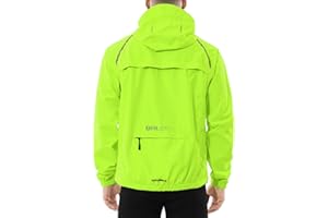 BALEAF Veste de cyclisme pour homme - Imperméable et respirante - Veste de randonnée - Coupe-vent - Veste légère - Veste de pluie - Veste de cyclisme