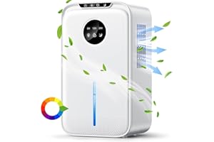 BANRIN Dehumidifiers for Home, Quiet Dehumidifier for Bedroom, 2200ML Dehumidifiers for Drying Clothes with Drainage Hose,Auto-Defrost|LED Light|Auto-off,Bathroom Dehumidifier for Wardrobe Basement Garage RV