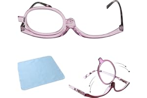 KARELLS Occhiale da Trucco, Occhiali per Truccarsi Donna, Occhiali Donna Utili per il Trucco, Occhiali da Lettura Monolente, Occhiali per il Make up con Lente, con Lente Reversibile
